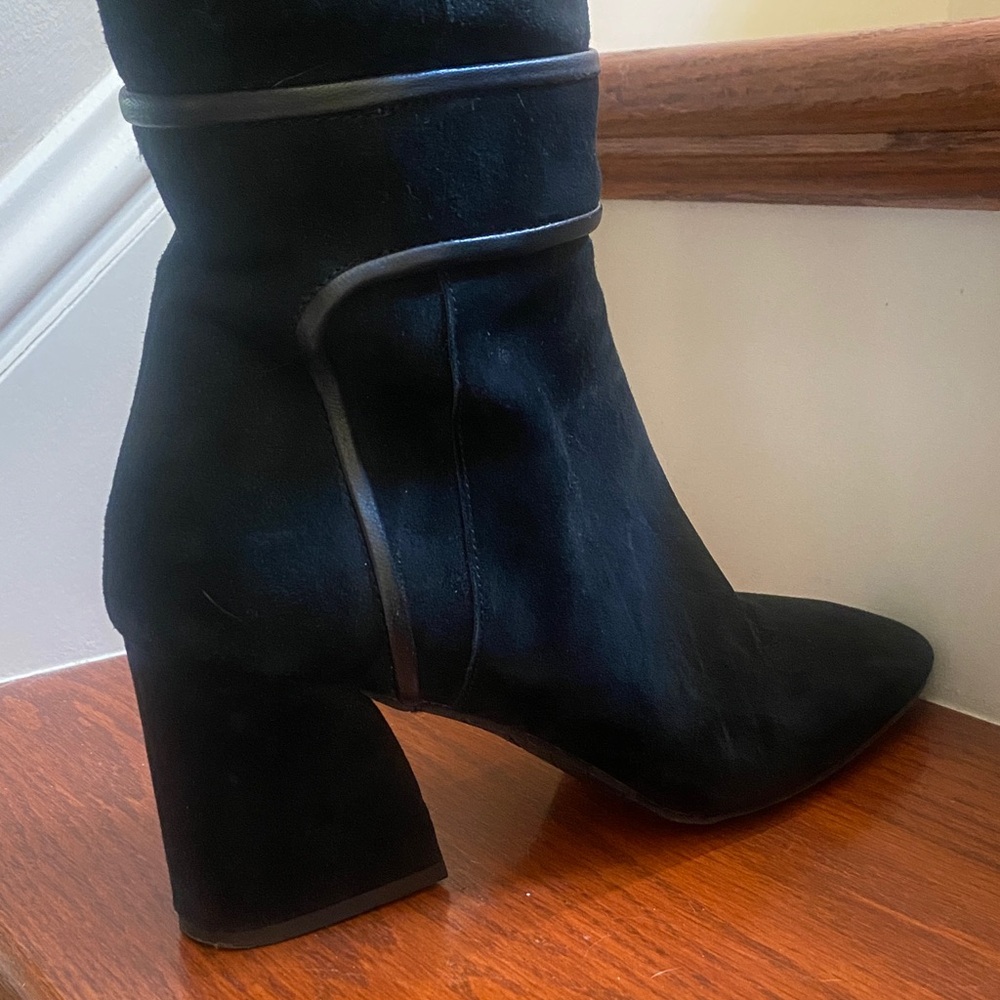 Donald J. Pliner Black Heeled Boots Suede